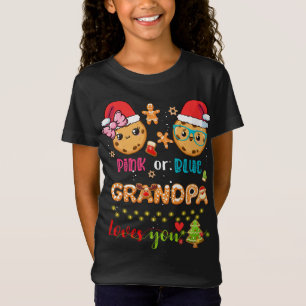 Pink Or Blue Grandpa Loves You Christmas Cookies G T-Shirt