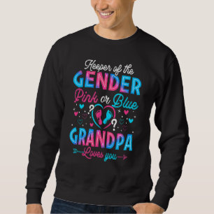 Pink Or Blue Grandpa Loves You Gender Reveal Cute Sweatshirt