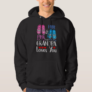 Pink Or Blue Great Grandpa Loves You Gender Reveal Hoodie