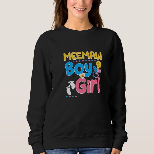 Pink or Blue Meemaw Loves You Best Mom Ever Mother Sweatshirt (Front)