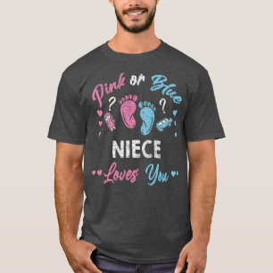 Pink Or Blue Niece Loves You Gender Reveal Vintage T-Shirt