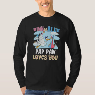 Pink or Blue Pap Paw Loves You Best Grandpa Ever G T-Shirt