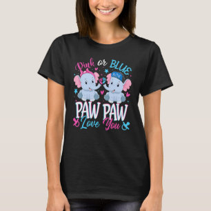 Pink Or Blue Paw Paw Loves You Elephants Baby Gend T-Shirt