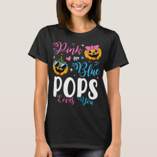 Pink Or Blue Pops Loves You Pumpkin Baby Women T-Shirt