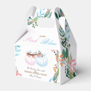 Pink or Blue Pumpki Gender Reveal Party Invitation Favour Box