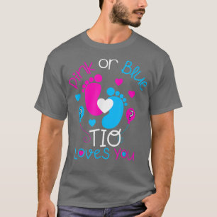 Pink Or Blue Tio Loves You Baby Gender Reveal T-Sh T-Shirt