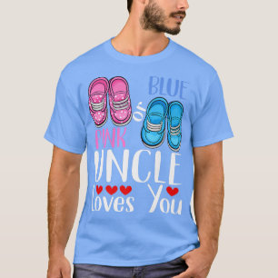 Pink Or Blue Uncle Loves You Gender Reveal 102 T-Shirt