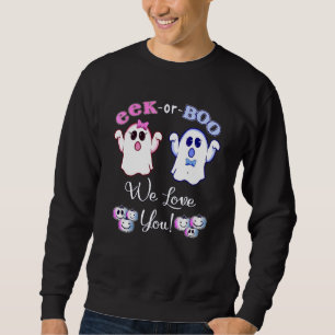 Pink Or Blue We Love You Halloween Gender Reveal P Sweatshirt