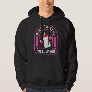 Pink Or Blue We Love You Men Father's Day New Baby Hoodie