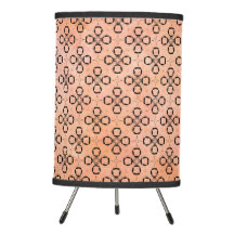 Pink, Orange, and Black Retro Pattern Tripod Lamp