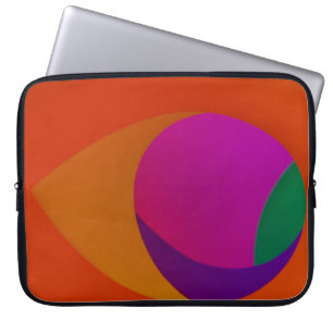 Pink, orange, and purple abstract art laptop sleeve