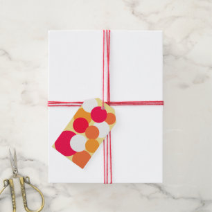 Pink, Orange and Yellow Polka Dots Gift Tags