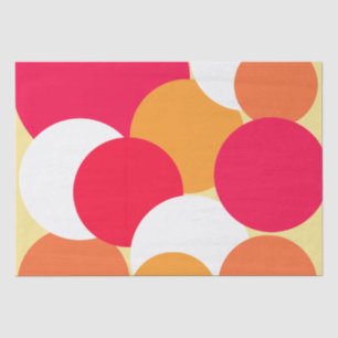 Pink, Orange and Yellow Polka Dots   Tissue Paper