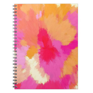 Pink, Orange and Yellow Watercolors Spiral Notebook