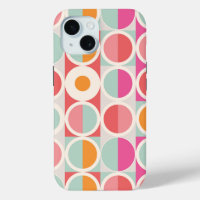 Pink Orange Blue Geometric Pattern