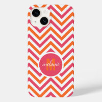 Pink Orange Chevron Custom