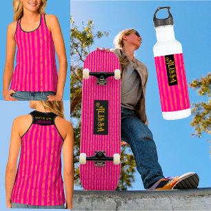 Pink orange cool skater girly modern skateboard