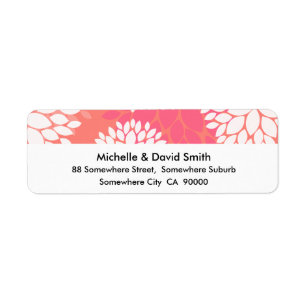 Pink Orange Flower Pattern