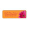 Pink Orange Gerbera Daisy Wedding Return Address