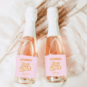Pink Orange Last Splash Bachelorette Sparkling Wine Label