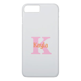 Pink Orange Light Grey Gray Custom Color Cool Case-Mate iPhone Case