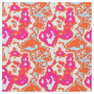 Pink Orange Mix Abstract Marble Modern Pattern Fabric