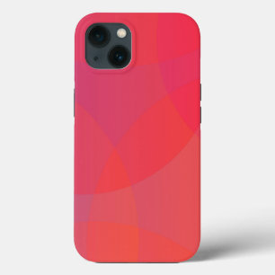 Pink, orange, modern, simple, cool, trendy art iPhone 13 case