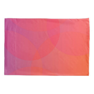 Pink, orange, modern, simple, cool, trendy art pillowcase