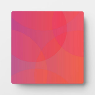 Pink, orange, modern, simple, cool, trendy art plaque