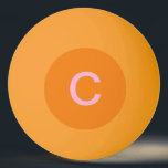 Pink Orange Monogram Initial Custom Colour Gift Ping Pong Ball<br><div class="desc">Designed with custom monogram initial text template in pink orange colours! You can change the colours and initials as you want! Makes a great gift or party favour for birthdays,  weddings,  bridal showers,  bachelorette party and more!</div>
