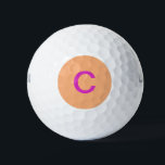 Pink Orange Monogram Initial Custom Colour Modern Golf Balls<br><div class="desc">Designed with custom monogram initial text template in pink orange colours! You can change the colours and initials as you want! Makes a great gift or party favour for birthdays,  weddings,  bridal showers,  bachelorette party and more!</div>