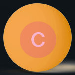 Pink Orange Monogram Initial Custom Colour Modern Ping Pong Ball<br><div class="desc">Designed with custom monogram initial text template in pink orange colours! You can change the colours and initials as you want! Makes a great gift or party favour for birthdays,  weddings,  bridal showers,  bachelorette party and more!</div>