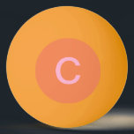 Pink Orange Monogram Initial Custom Colour Modern Ping Pong Ball<br><div class="desc">Designed with custom monogram initial text template in pink orange colours! You can change the colours and initials as you want! Makes a great gift or party favour for birthdays,  weddings,  bridal showers,  bachelorette party and more!</div>