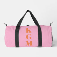 Pink Orange Monogram Three Initials Personalised