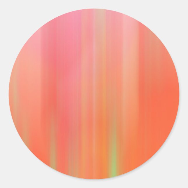 Pink & Orange Motion Blur Classic Round Sticker (Front)