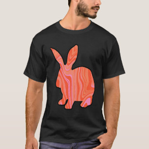 Pink Orange Psychedelic Bunny Rabbit T-Shirt
