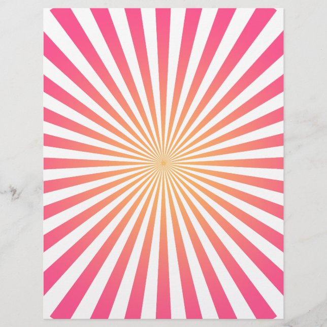 Pink & Orange Radial Lines: Custom Template (Front)