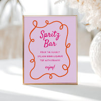Pink Orange Squiggle Spritz Bar