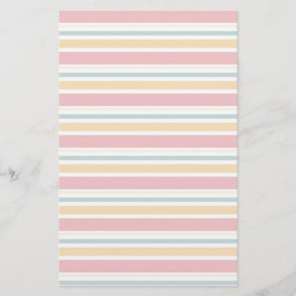 Pink orange stripes texture stationery