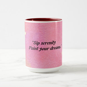 Pink/Orange Stylised Abstract Mug