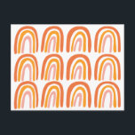 Pink Orange Sweet Rainbow Pattern Postcard<br><div class="desc">Add your own text to the front and back,  or change the colours. Take a look at my shop for more!</div>