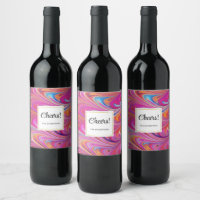 Pink Orange Swirls Groovy Design Cheers
