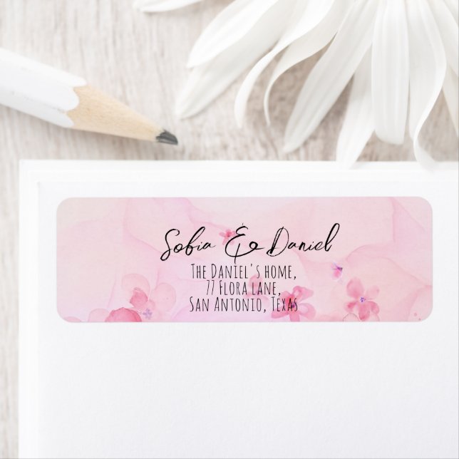 Pink orange watercolor flower (Insitu)