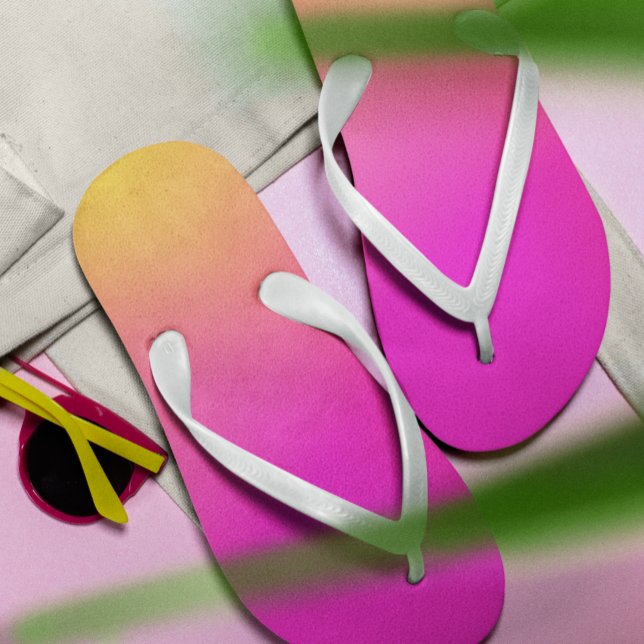 Pink Orange Yellow Ombre Jandals (Creator Uploaded)