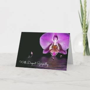 Pink Orchid and Bubbles Sympathy Card
