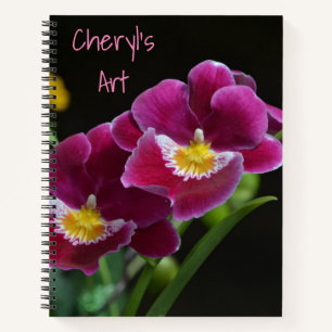 Pink Orchid Art Notebook