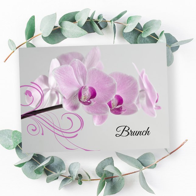 Pink Orchid Elegance Post Wedding Brunch Invitation (Creator Uploaded)