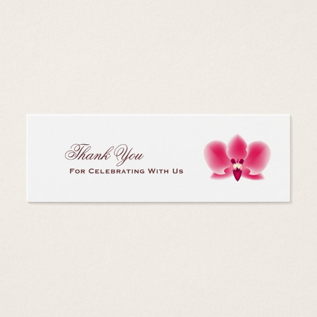 Pink Orchid Favour Tag (Front)
