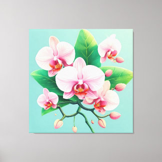 Pink Orchid Flower Arrangement Canvas Print