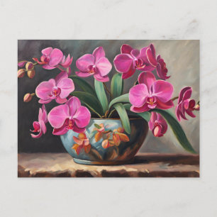 Pink Orchid Flower Plant  Postcard